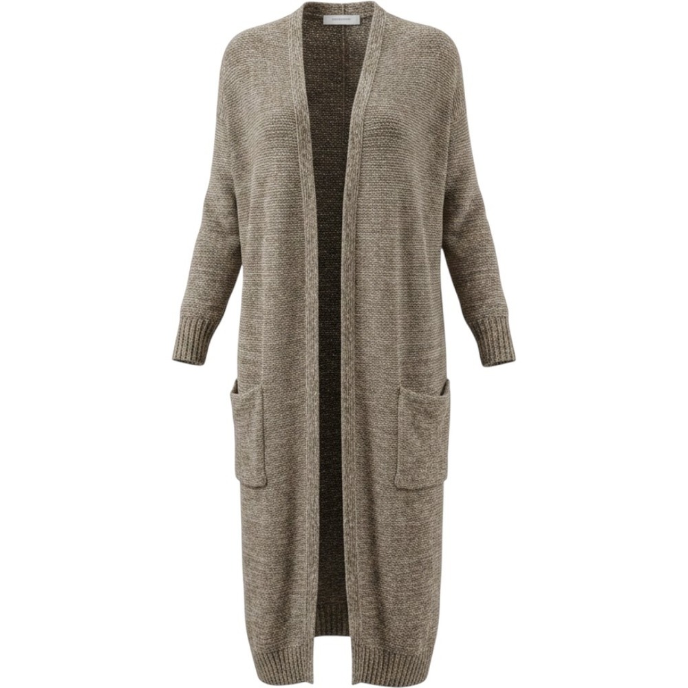 SPARROW Anthro Olive Green Marled Open Front Cardigan Sweater with Pockets Small